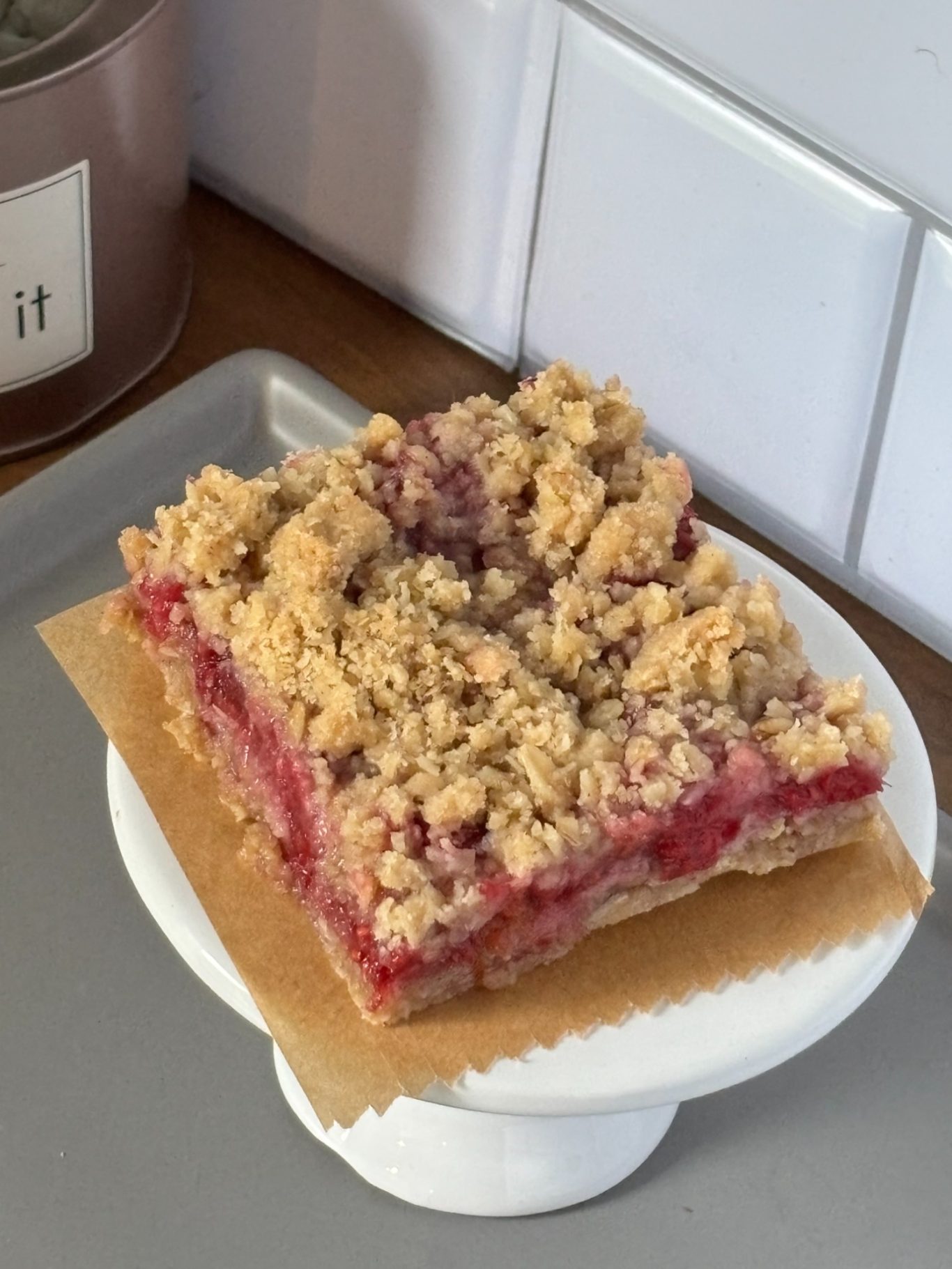 Raspberry Crumb Bar